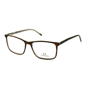 Charles Delon Rectangle Men Brown Plastic Frame